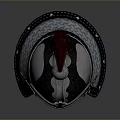 Ancient Weapon Helmet with Metal Construction Red Crest and Winged Sides Design