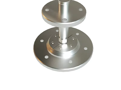 Other Metal Mechanical Part With Circular Flange Discs Central Shaft And Multiple Holes 3d model