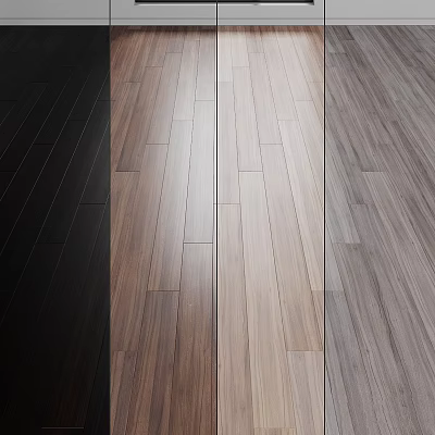 Wooden Flooring Components With Different Surface Colors And Natural Wood Textures 3d model