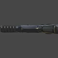 Man Holding Modern Black Pistol With Green Sight And Textured Grip