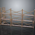 Bamboo Multi Tiered Clothing Storage Rack With Open Shelves For Accessories