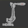 ABB White Industrial Robot Arm Mechanical Structure For Manufacturing Automation 3d model