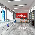 Modern Mobile Phone Store Digital Store Mobile Phone Accessories Store Digital Store Unicom Business Hall Nakajima Display Desk 3d model