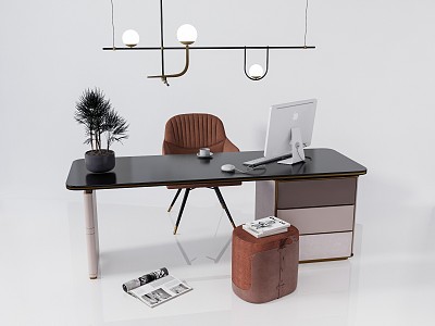 Modern Office Desk and Chair Desk and Chair Office Desk and Chair 3d model