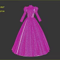 Elegant White Formal Gown With Long Sleeves Puffed Shoulders And Full Skirt