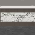Modern Front Desk Background Wall Simple Background Wall Front Desk Reception Area Background Wall Company Front Desk Background Wall 3d model