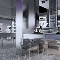 Modern Exterior Design of Stylish Store with Glass Facade and Metal Cladding