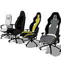 Modern Office Chairs With Multiple Colors Ergonomic Design And Comfortable Features 3d model