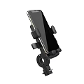 Adjustable Black Phone Holder With Clip Design And Stripe Surface For Daily Use