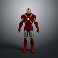 Iron Man Armor Design With Red And Gold Helmet Chest Arc Reactor And Body Components