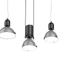 Modern Three Black And Silver Pendant Lights With Minimalist Stylish Design