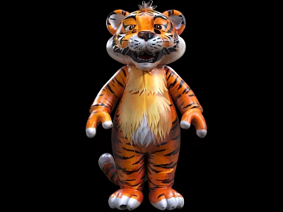 Tiger Costume Tiger Performance Costume Children's Costume June 1 Tiger Costume Children's Day Children's Tiger Playing Humanoid Tiger 3d model