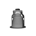 Downlight Spotlight Modern Industrial Design With Round Base And Striped Shade Structure