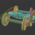 Industrial Mechanical Equipment With Metal Frame Rollers Axle And Structural Components