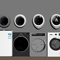 washing machine wall mounted washing machine drum washing machine mini washer dryer water heater 3d model