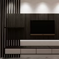 Modern Apartment Living Room With White Sofa Chandelier Floor to Ceiling Windows And Wall Art