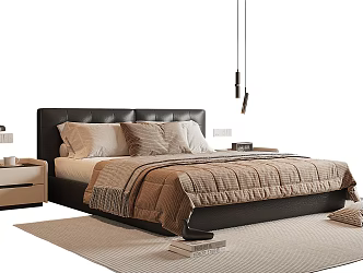 Italian Double Bed 3d model