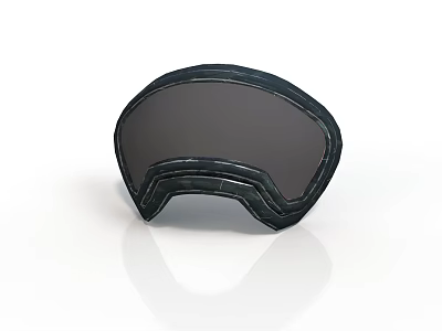 Black Sport Goggles With Dark Lenses And Ergonomic Design For Outdoor Use 3d model