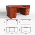 L Shaped Wooden Office Desk with Drawers Cabinets and Black Tabletop