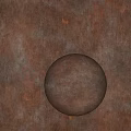 Inflatable Sphere With Rustic Metallic Texture Against Rustic Metal Panel Background 3d model