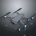 Modern Gray Quadcopter Drone With High Resolution Camera And Four Propellers