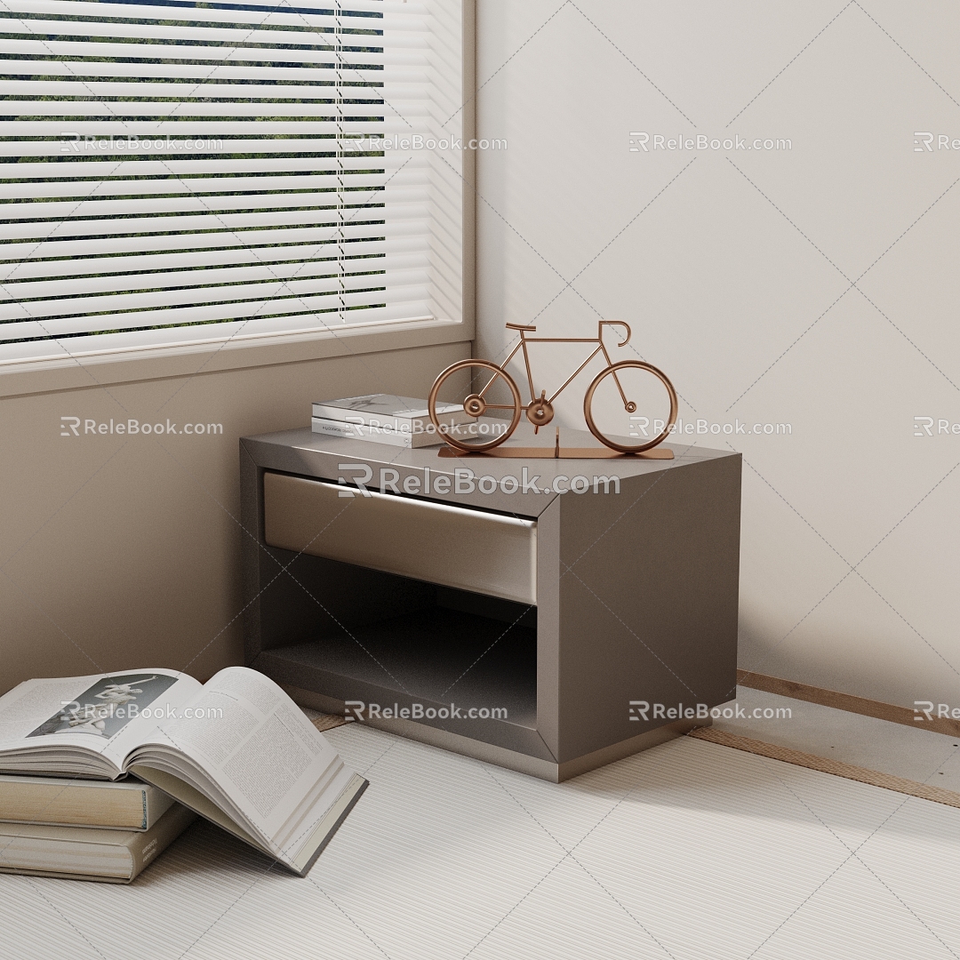 Modern bedside table 3d model