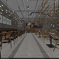 Traditional Chinese Restaurant With Cozy Interior Wooden Decor Warm Lighting And Dining Tables