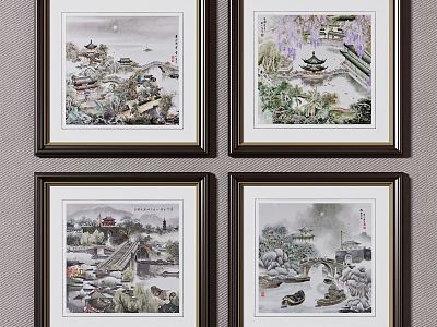 New Chinese Landscape Painting Decorative Painting model