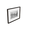 Framed Landscape Painting Featuring Traditional Buildings Trees And Country Path