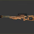 Orange And Green Crossbow With Telescopic Scope And Metal Frame