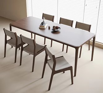 Modern Dining Table and Chair Dining Chair Single Chair 3d model