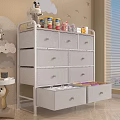 Cute White Storage Cabinet With Multiple Drawers In Kids Room Organizing Stationery And Top Storage