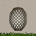 Modern Woven Geometric Pattern Lantern With Warm Light For Indoor Decoration