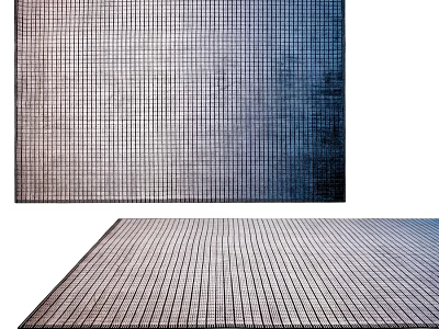 Square Carpet Featuring Grid Pattern And Woven Texture For Home Decoration 3d model