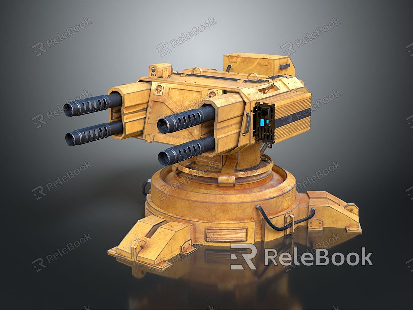 Turret Turntable Railgun Sci-fi Tower Defense Game Tower Defense Sci-fi Turret Game Turret Game Battery model