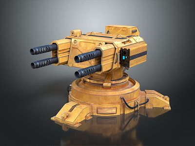 Turret Turntable Railgun Sci-fi Tower Defense Game Tower Defense Sci-fi Turret Game Turret Game Battery model