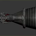 Rocket Engine Component For Spacecraft Propulsion With Metallic Pipes And Annular Structure