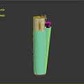 Modern Turquoise Lighter With Sleek Cylindrical Design And Metallic Top