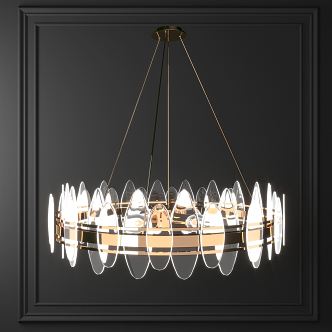 Modern crystal chandelier 3d model