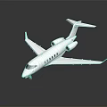 White Passenger Jet With Sleek Design Twin Engines Tail Wing And Reflection On Dark Surface