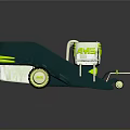 Industrial Material Handling Equipment With Green White Conveyor Belt And Wheels