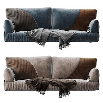 Modern two-seater sofa 3d model