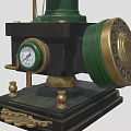 Vintage Daily Electrical Appliance Classic Green And Gold Rotary Dial Telephone With Decorative Brass Accents