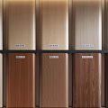 Various Wooden Panel Samples With Different Wood Grain Shades And Color