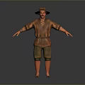Workers Farmers European Workers Mechanic Builders Repairers Miners Digger Workers Characters 3d model