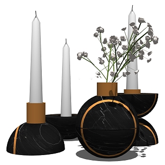 Light Luxury Candlestick Floriculture Jewelry 3d model