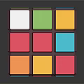 Colorful 3D Rubik's Cube With Vibrant Colored Blocks On Reflective Surface