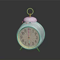 Silver Metal Alarm Clock with Bell and Round Dial Stand Design for Home Use
