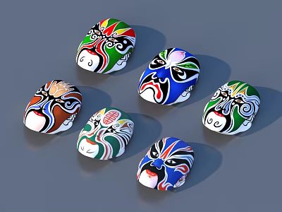 facial makeup beijing opera facial makeup stationery opera facial makeup 3d model