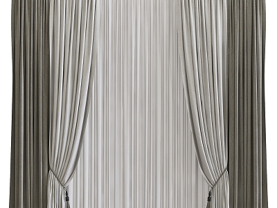 European-style Fabric Plain Curtain model